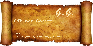 Güncz Gobert névjegykártya